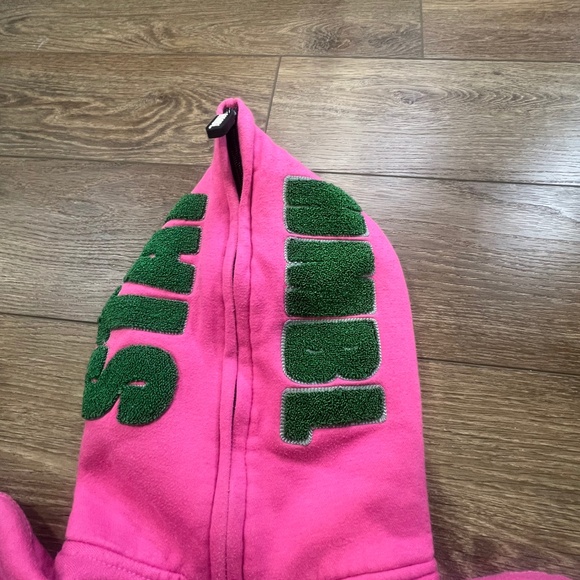 HMBL STAY HMBL Women's Full Zip Skull Hoodie, Women's, Size XS, Pink, Sweatshirt - Picture 6 of 16